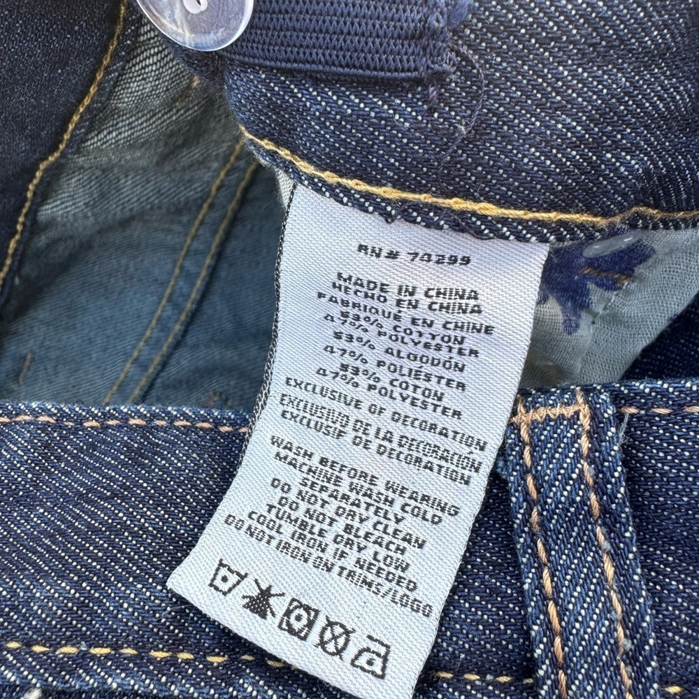 Lucky Brand Jeans Girls 12 High Waist Billy Straight Stretch Denim Distressed - Picture 5 of 9